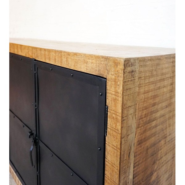Grand buffet industriel bois et métal Broolyn