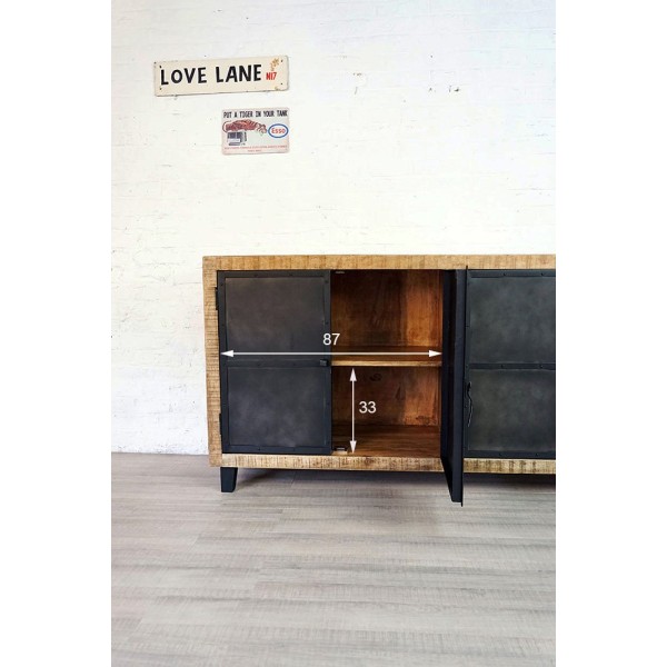 Grand buffet industriel bois et métal Broolyn