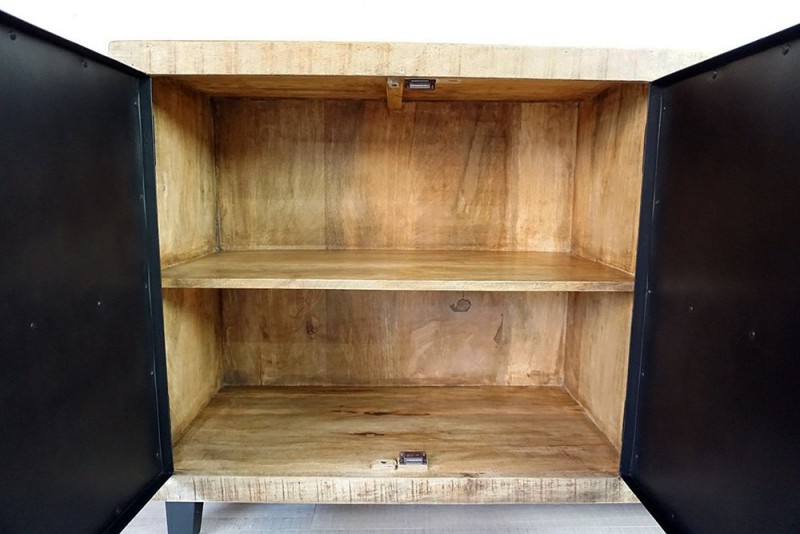 Groot industrieel hout en metalen buffet Brooklyn