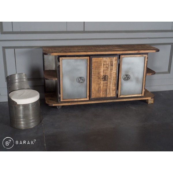 Industriële olievat fauteuil metaal