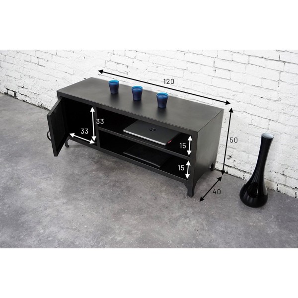 Meuble TV metal 1 porte - Chicago