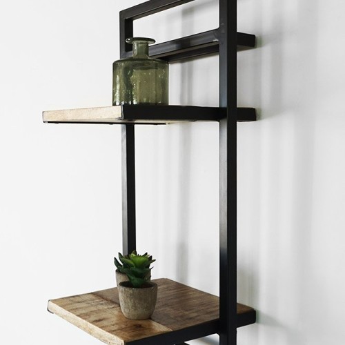 Hout en metalen rek 30 x 60 - Selfsh
