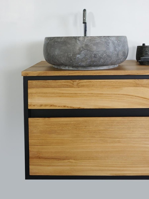 Vrijstaande wastafel natuursteen - Rose