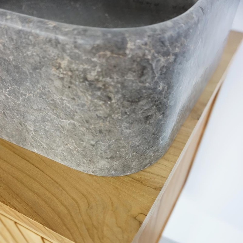 Vrijstaande wastafel natuursteen - Sunflower