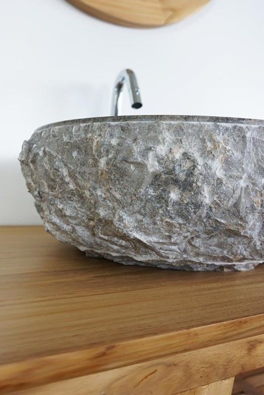Vrijstaande wastafel natuursteen - Big Marmo