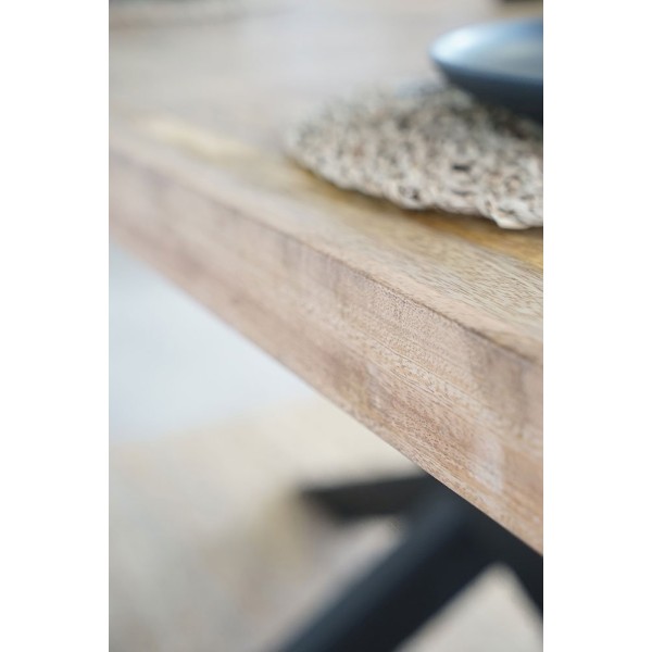 Massief houten en metalen tafel - Mikado