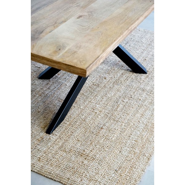 Massief houten en metalen tafel - Mikado