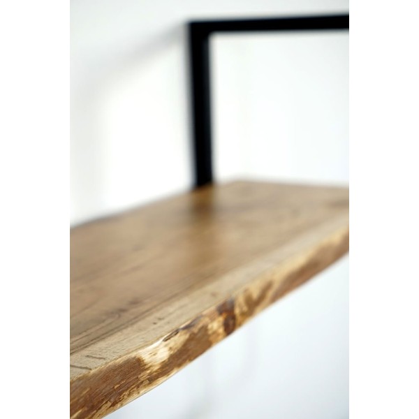 Table basse en bois d'acacia et tiroir en pierre - Florence