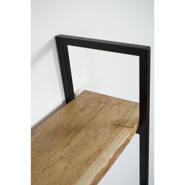 Table basse en bois d'acacia et tiroir en pierre - Florence