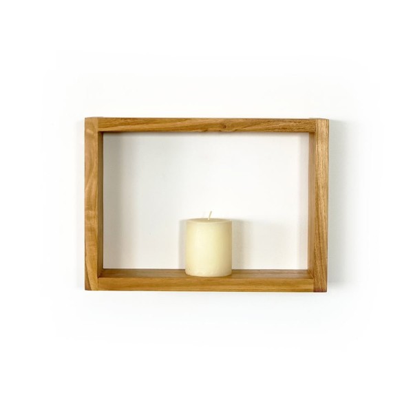 Teakhouten wandplank 25 x 35 cm