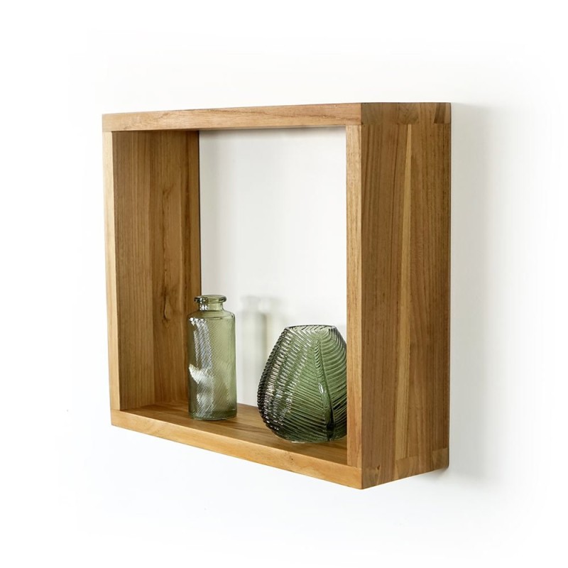 Teakhouten wandplank 40 x 35 cm