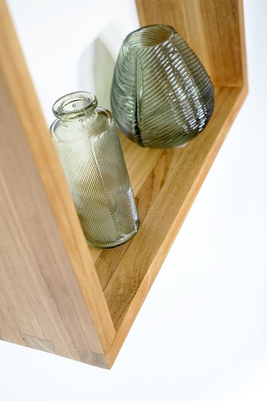Teakhouten wandplank 40 x 35 cm