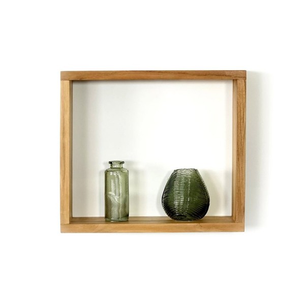 Set van 4 teakhouten wandplanken