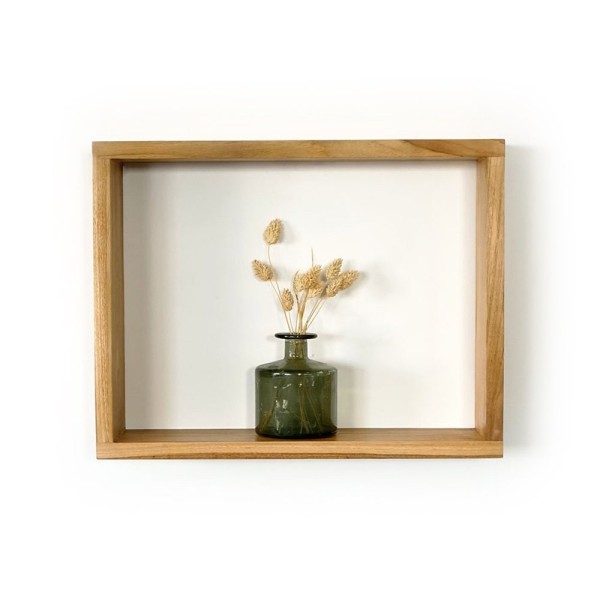 Set van 4 teakhouten wandplanken