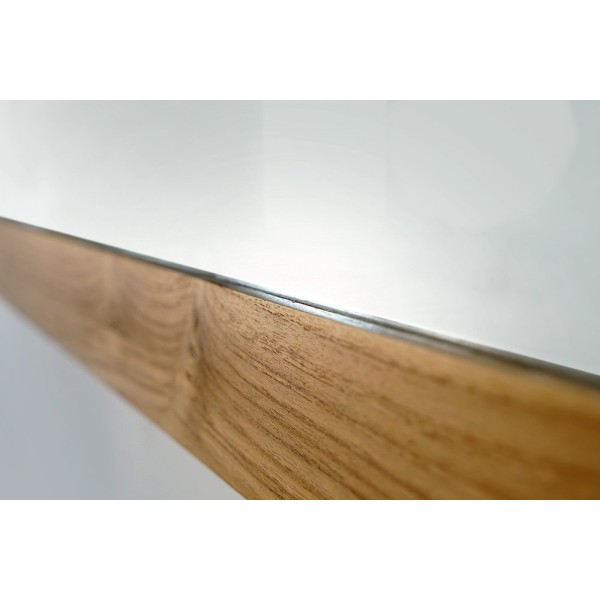 Miroir rectangulaire 80 cm double cadre en bois
