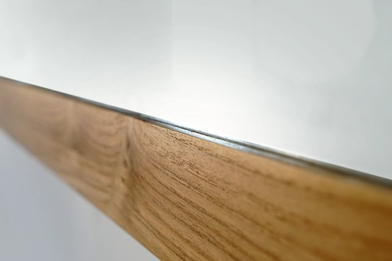 Rechthoekige spiegel 80 cm met dubbel houten frame