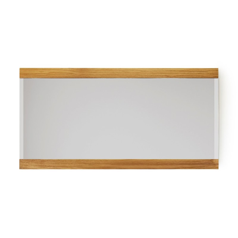 Rechthoekige spiegel 140 cm met dubbel houten frame