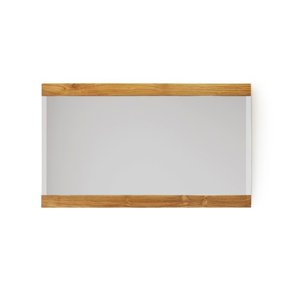 Rechthoekige spiegel 120 cm met dubbel houten frame