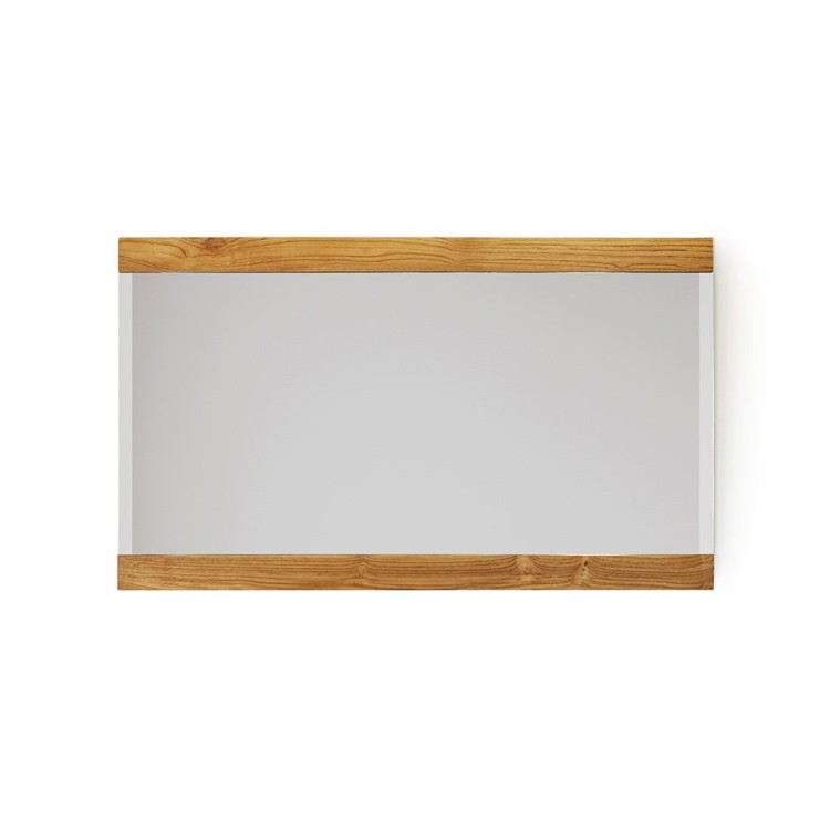 Rechthoekige spiegel 120 cm met dubbel houten frame