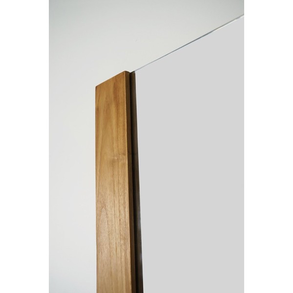 Massief Teakhouten Spiegel van 80 cm met L frame