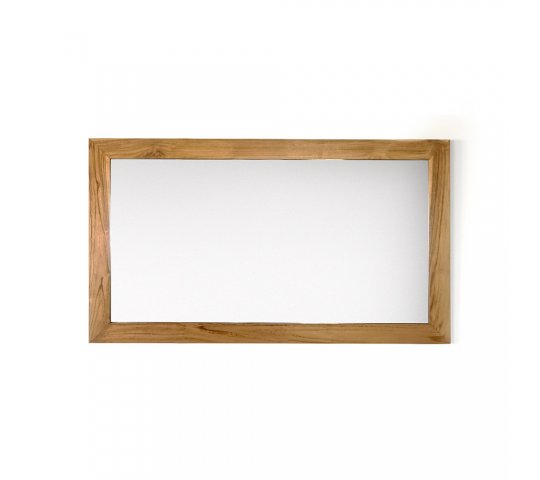 Rechthoekige Spiegel 120 cm van massief teakhout frame