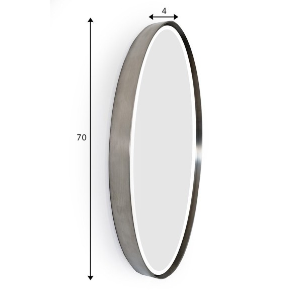 Ronde spiegel 70 cm met metalen frame