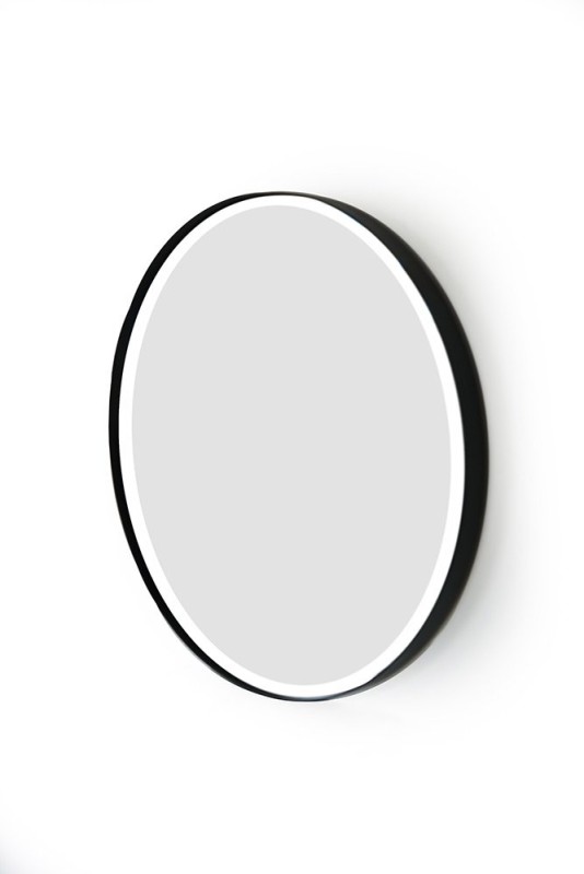 Ronde spiegel van 70 cm met ijzeren frame