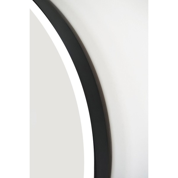 Ronde spiegel van 70 cm met ijzeren frame