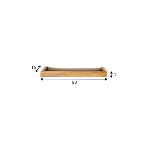 Teakhouten plank van 80 cm