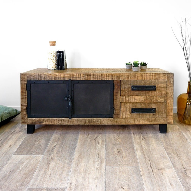 TV meubel hout en metaal BROOKLYN 115 cm