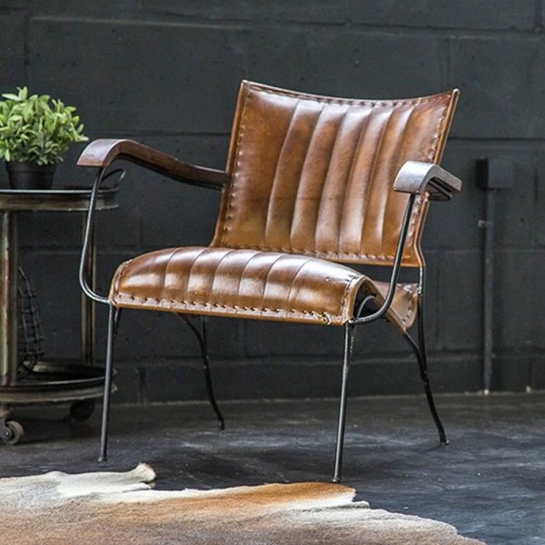 Vintage lederen Fauteuil COSY 1 zit