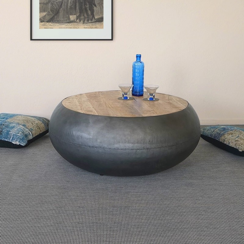 Salontafel metaal en hout ESSENTIAL