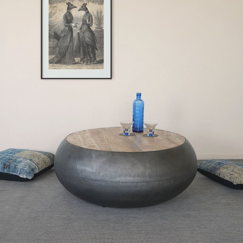Salontafel metaal en hout ESSENTIAL