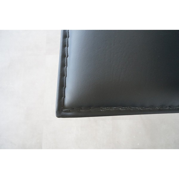 Zwart metalen leren barstoel - Urban
