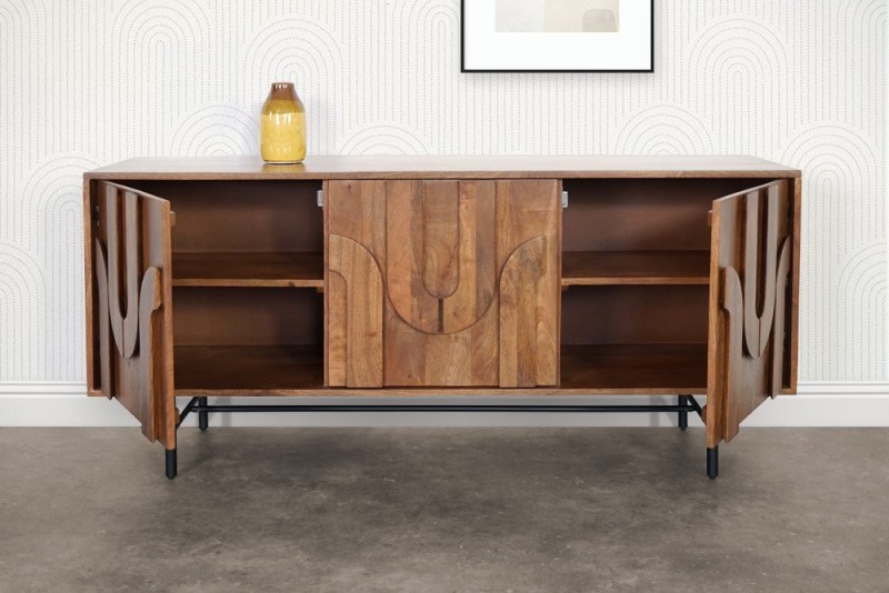 Massief mango dressoir 160 cm - Flow