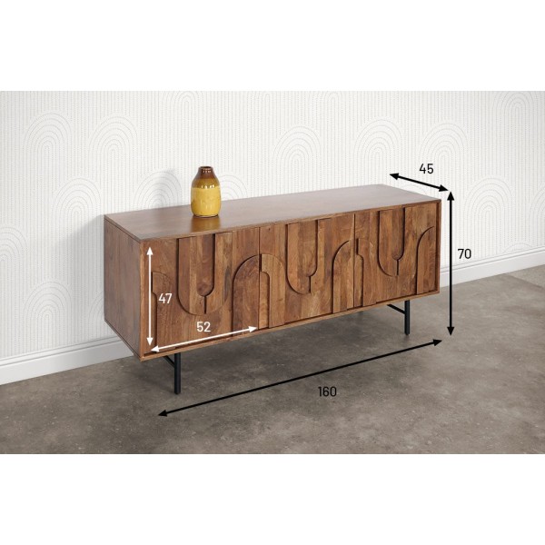 Massief mango dressoir 160 cm - Flow