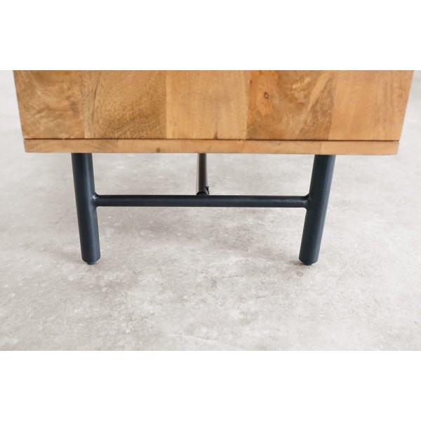 Dressoir met 3 laden in massief mangohout 85 cm - Flow