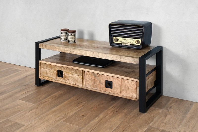 TV-meubel van hout en metaal 120 cm - Babs