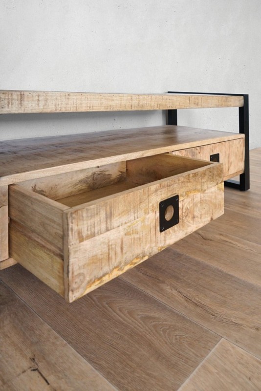 TV-meubel van hout en metaal 120 cm - Babs