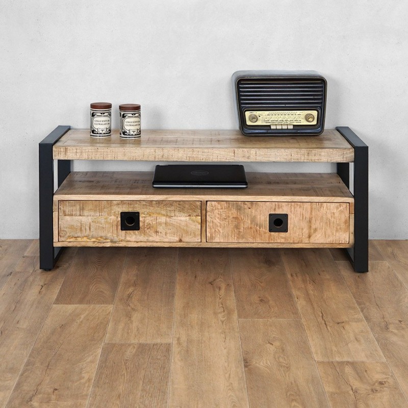 TV-meubel van hout en metaal 120 cm - Babs