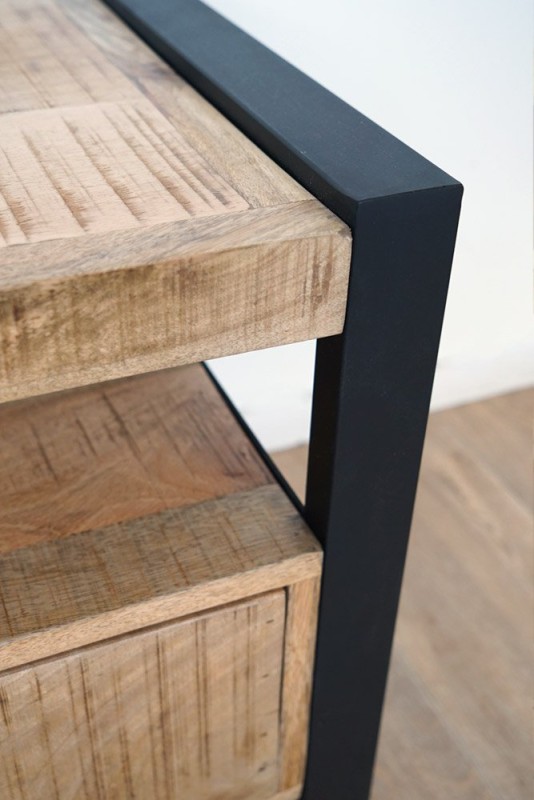 TV-meubel van hout en metaal 160 cm - Babs