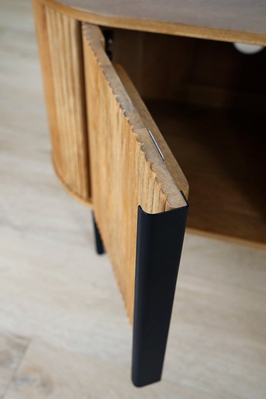 TV-meubel van massief hout en metaal - Thanais