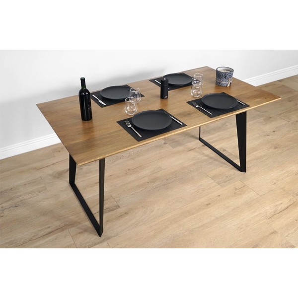 Eettafel van hout en metaal - Brooklyn