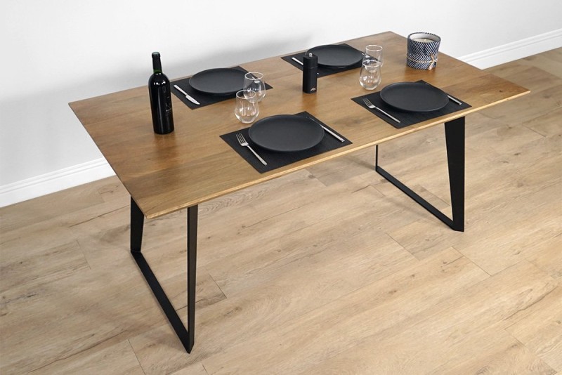 Eettafel van hout en metaal - Manhattan