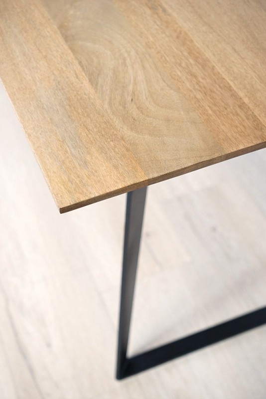 Eettafel van hout en metaal - Manhattan