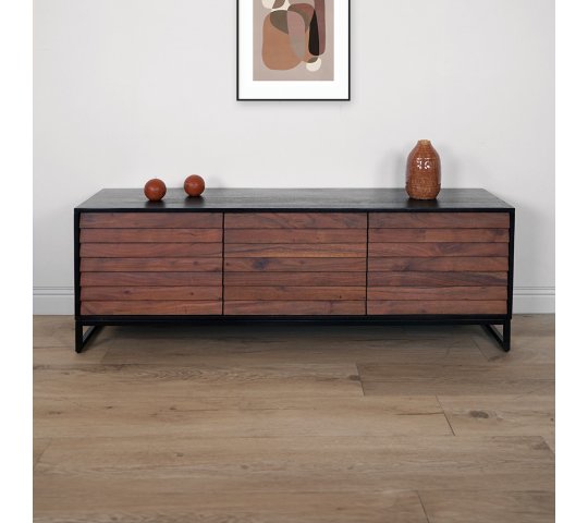 TV-meubel 150 cm van natuurlijk hout - Tamara