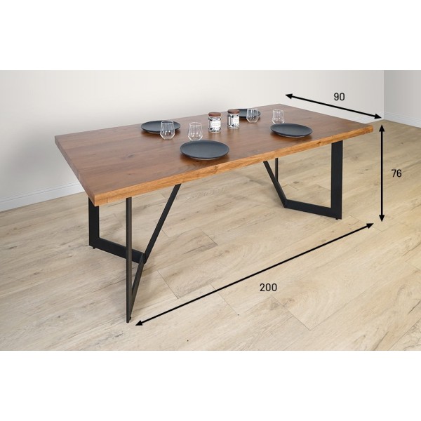 Eettafel van natuurlijk hout - New Jersey
