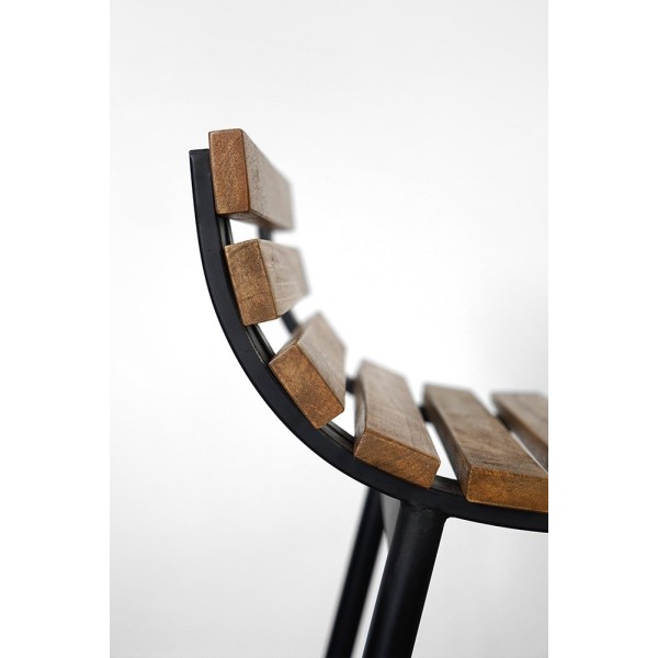 Keukenstoel van hout en metaal - Curve