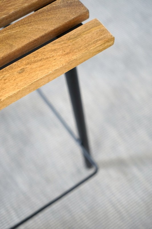 Keukenstoel van hout en metaal - Curve