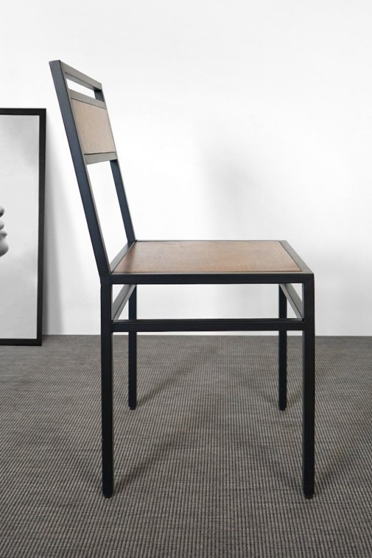 Houten en metalen stoel - Jen